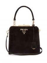 PRADA Top-handle velvet bag ~ black vintage style handbags ~ luxe dream bags