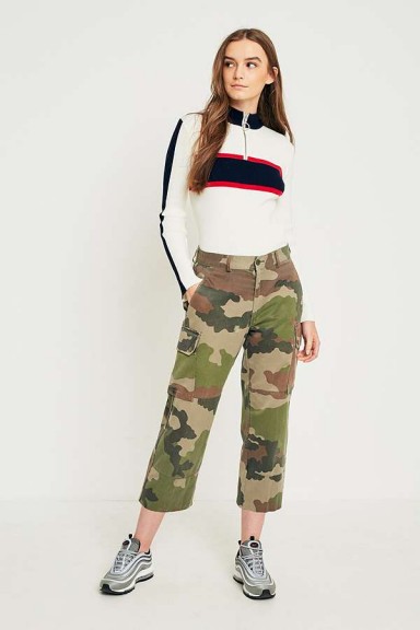 Urban Renewal Vintage Originals Camo Cargo Trousers ~ casual cropped pants