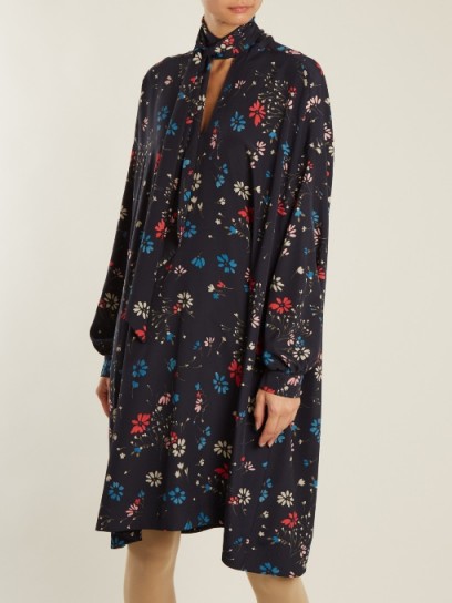 BALENCIAGA Vareuse dress ~ high neck floral dresses