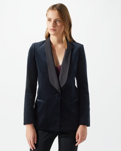 JIGSAW VELVET TUX JACKET ~ navy blue evening jackets