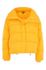 TOPSHOP Yellow Wrap Puffer Jacket – padded jackets