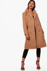 boohoo Abigail Double Breasted Coat | classic camel coats