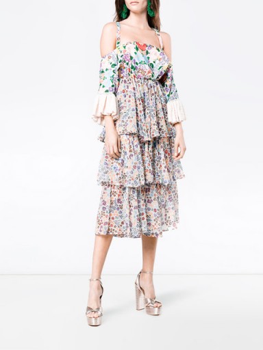 ALL THINGS MOCHI irenka off shoulder dress ~ floral layered dresses