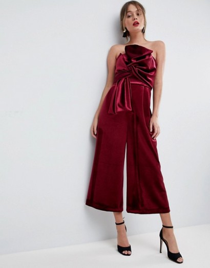 asos burgundy jumpsuit