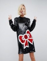 Hello Kitty X ASOS Sequin Mini Dress | black shimmering party dresses