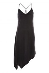 Topshop Asymmetric Hem Slip Dress | cami dresses | slinky LBD