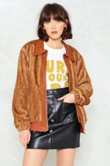 NASTY GAL Bad Romance Faux Fur Jacket / fluffy brown jackets