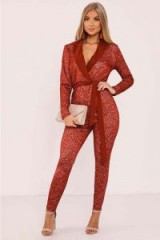 BILLIE FAIERS BERRY TAILORED LACE JUMPSUIT