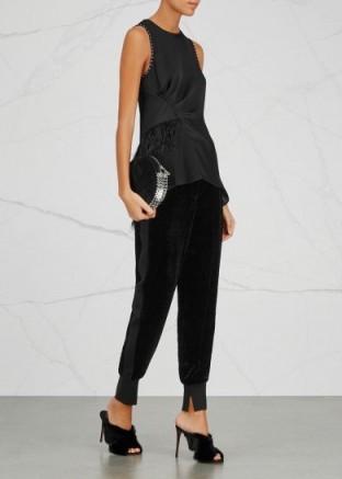 3.1 PHILLIP LIM Black velvet jogging trousers