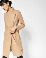 Ted Baker KIKIIE Cashmere-blend wrap front coat | belted camel coats | stylish winter outerwear