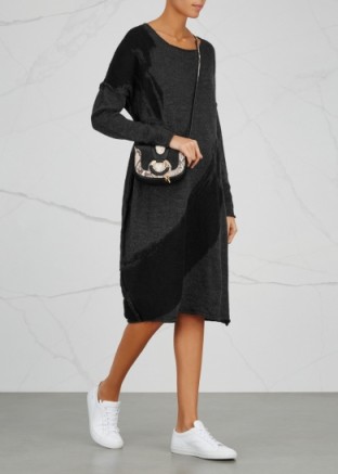 CREA CONCEPT Charcoal wool jumper dress ~ chic sweater dresses