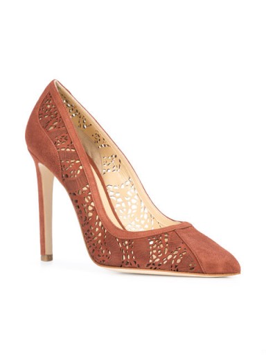 CHLOE GOSSELIN Belladonna pumps ~ terracotta brown cut out courts