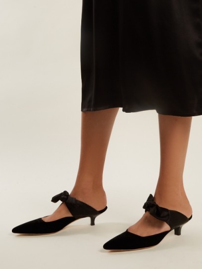 THE ROW Coco point toe velvet mules ~ chic shoes