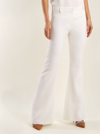 GOAT Countess kick-flare wool-crepe trousers ~ luxe tailored pants