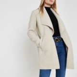 RIVER ISLAND Cream borg chuck on coat | neutral winter coats