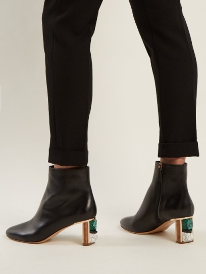 GABRIELA HEARST Delaunay stone-embellished leather ankle boots