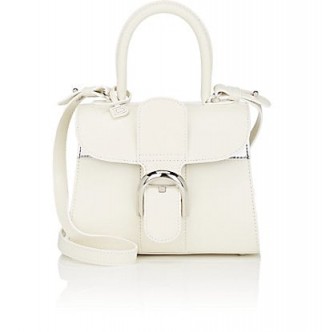 DELVAUX Brillant Mini Ivory Leather Satchel ~ small chic top handle bags