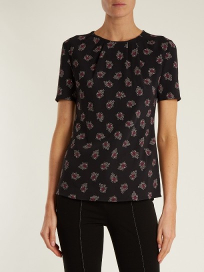 ALTUZARRA Devan floral-print stretch-cady top