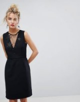 Essentiel Antwerp Star Embellished Mesh Insert Dress | LBD | black party dresses