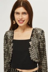 TOPSHOP Heart Sequin Jacket ~ short party jackets ~ embellished bolero