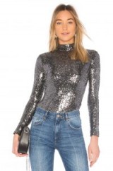 House of Harlow 1960 VALERIE TURTLENECK ~ metallic-silver high neck tops