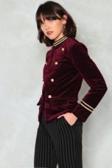 Nasty Gal I Want a Soldier Cord Jacket ~ burgundy military jackets