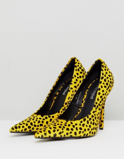 yellow leopard print shoes