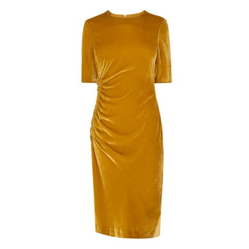 L.K. Bennett KARA YELLOW DRESS ~ side ruched dresses