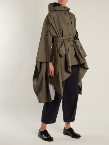 PALMER//HARDING Leia hooded cotton-poplin coat ~ asymmetric coats