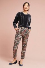 Luelle Metallic Jacquard Slim Trousers