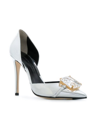 MARCO DE VINCENZO embellished pumps | metallic jewelled courts