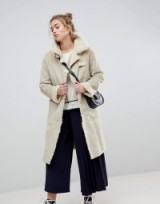 Moon River Borg Lined Duffle Coat ~ cream winter coats