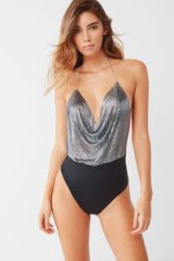 Out From Under Second Glance Chainmail Bodysuit ~ strappy metallic bodysuits | party fashion