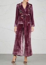 FREE PEOPLE Perfect Illusion mauve velvet suit ~ soft fabric purple suits