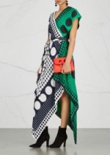 DIANE VON FURSTENBERG Printed handkerchief silk dress – mixed prints