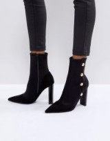 River Island Heeled Scuba Military Boot | pointy toe winter ankle boots