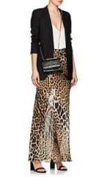 SAINT LAURENT Leopard-Print Silk Maxi Skirt | long animal printed skirts