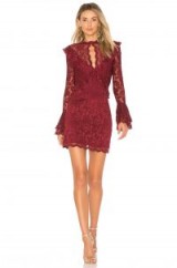 SAYLOR DEVIN DRESS | wine-red lace party dresses | evening luxe