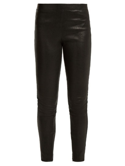 ELIZABETH AND JAMES Sterling stretch-leather leggings ~ black skinny trousers