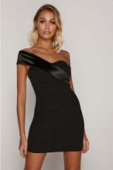 TAMMY HEMBROW BLACK ASYMMETRIC NECK DRESS ~ lbd