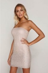 TAMMY HEMBROW NUDE OMBRE MESH BANDEAU DRESS ~ strapless party dresses