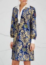 TORY BURCH Thelma foil-print velvet dress – beautiful floral prints