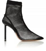 ALEXANDER WANG Caden Fishnet Ankle Boots – sheer black booties