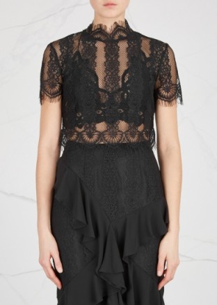 KEEPSAKE Better Days cropped lace top ~ sheer black tops ~ romantic and feminine