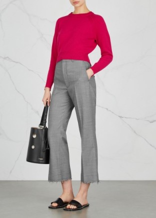 HELMUT LANG Birdseye wool blend trousers ~ classic cropped pants