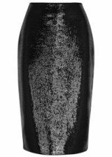 DIANE VON FURSTENBERG Black sequinned pencil skirt