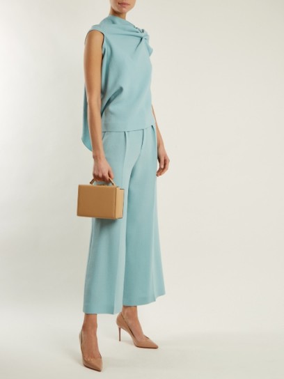 ROLAND MOURET Broadgate high-rise wide-leg wool-crepe trousers ~ chic cropped pants