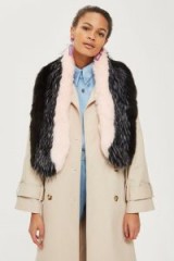 Topshop Colourblock Faux Fur Scarf / fluffy scarves