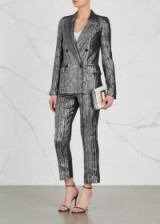 ISABEL MARANT Denel silver double-breasted blazer / metallic jackets