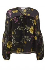 WAREHOUSE DUTCH FLORAL PRINT TOP / semi sheer tops